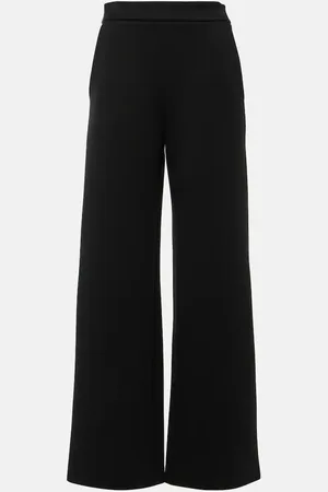 Max Mara Pantalones anchos de jersey de tiro alto