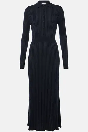 GABRIELA HEARST Vestido midi Ardor de seda y cachemir
