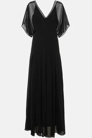 Max Mara Vestido de fiesta de seda drapeado