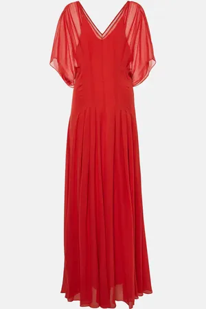 Max Mara Vestido de fiesta de seda drapeado