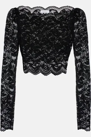 Paco rabanne Crop top de encaje floral