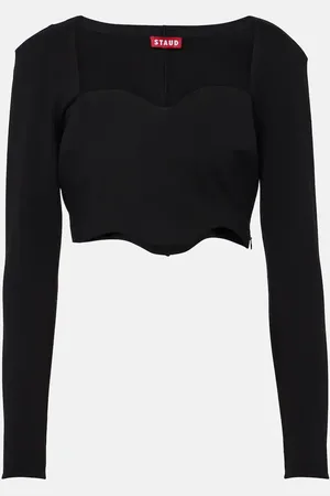 Staud Crop top Corde festoneado