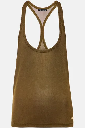 Tom Ford Tank top acanalado de crepé