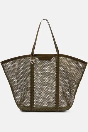 The Attico Tote Via Del Mare de malla con ante