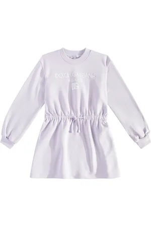 Dolce & Gabbana Vestido de jersey de algodón con logo