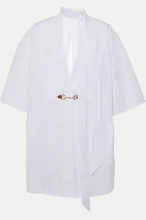 Gucci Vestido corto de popelín con Horsebit