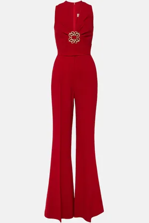 Elie saab Mono de cady fruncido y adornado