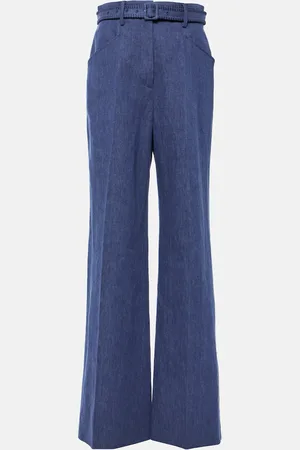 GABRIELA HEARST Pantalones Norman de algodón y lino