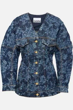 Ganni Chaqueta de denim estampada