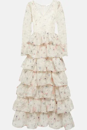 ZIMMERMANN Vestido de fiesta Halliday de algodón con volantes