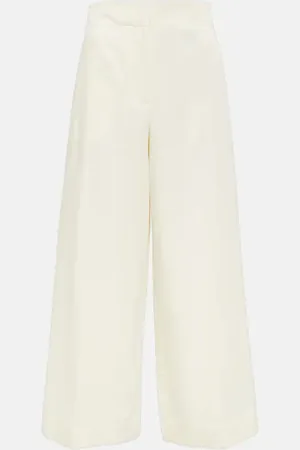 Joseph Pantalones anchos Thurlow de seda y algodón