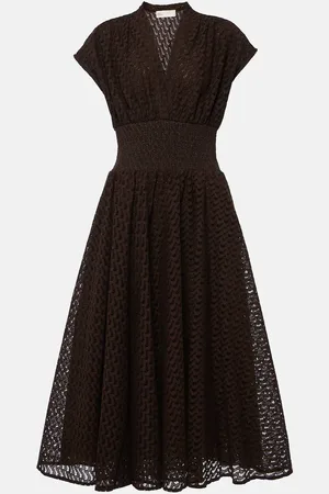 Tory Burch Vestido midi de algodón bordado