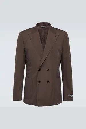 Dolce & Gabbana Blazer cruzado de popelín de algodón y seda