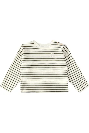 BONPOINT Sudadera Gaya de mezcla de algodón a rayas