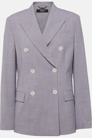 VERSACE Blazer de mezcla de lana mélange
