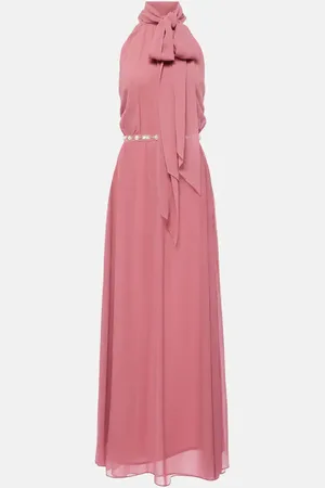 Max Mara Vestido de fiesta de seda halter