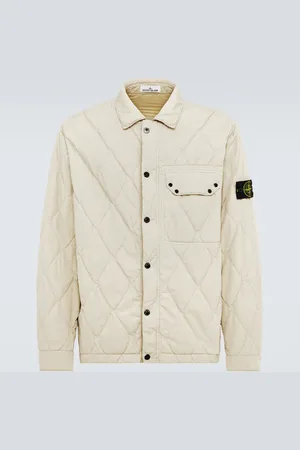 Stone Island Sobrecamisa acolchada de mezcla de algodón