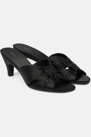 The Row Mules Soft Knot 64 de satén