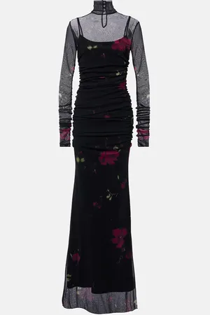 BLUMARINE Vestido de fiesta de tul estampado