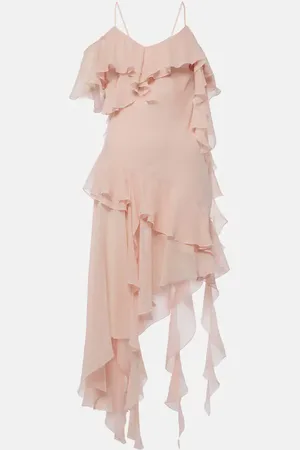 BLUMARINE Vestido corto en georgette de seda