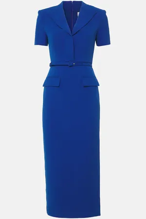 Roland Mouret Vestido midi de cady con cinturón