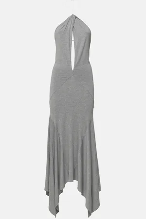 The Attico Vestido largo con cuello halter