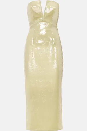 Roland Mouret Vestido corsé midi con lentejuelas