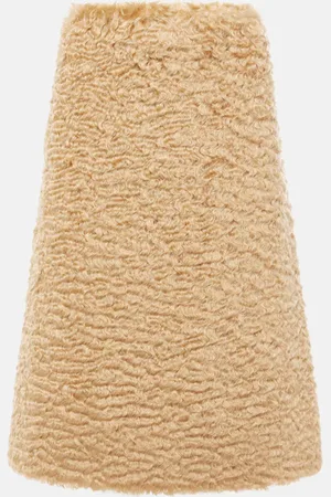 Jil Sander Falda de mohair y algodón