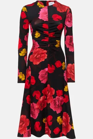 Erdem Vestido midi floral fruncido