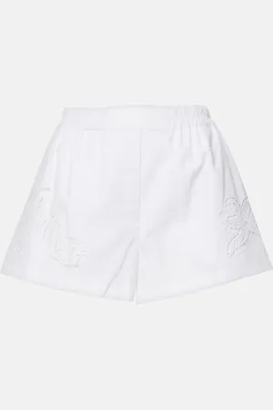VERSACE Shorts Sangallo de popelín de algodón
