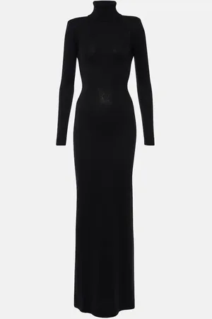 Tom Ford Vestido largo de cachemir con cuello alto