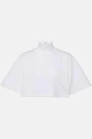 Alaïa Alaïa Top de cuello alto de algodón