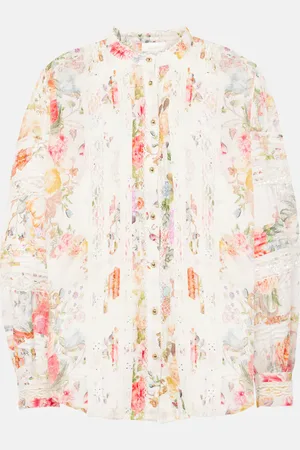 Camilla Blusa Sew Yesterday de algodón floral