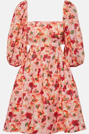 ZIMMERMANN Vestido corto Lightburst de lino floral