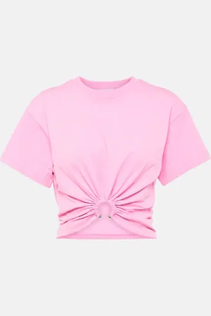 Paco rabanne Camiseta de algodón fruncida