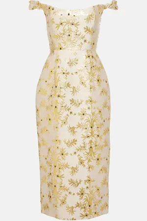 Markarian Vestido midi Amina en mezcla de seda