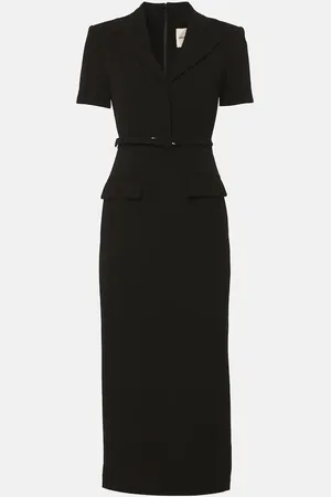 Roland Mouret Vestido midi de cady con cinturón