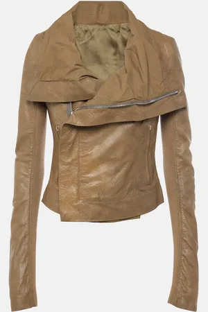 Rick Owens Chaqueta biker asimétrica de piel