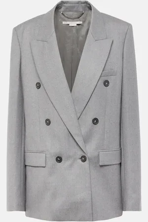 Stella McCartney Blazer cruzado de franela de lana