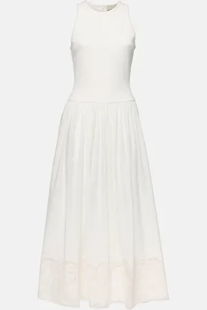 ALÉMAIS Alémais Vestido midi Pegasus de popelín de algodón