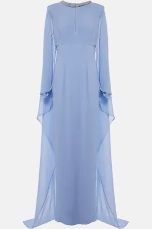 Roland Mouret Vestido de fiesta de chifón de seda adornado