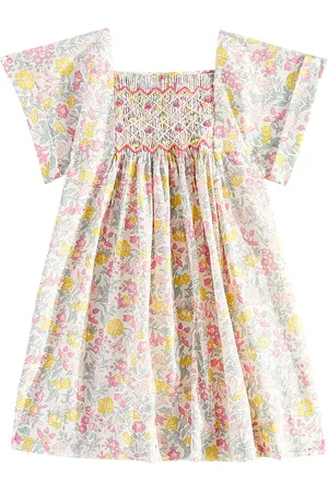 BONPOINT Bebé - vestido Pais de algodón fruncido