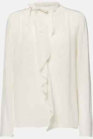Isabel Marant Blusa Utah de crepé de seda con volantes