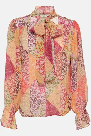 RIXO London Blusa Jovie con lazada