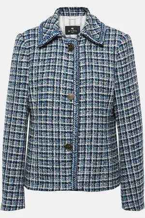 Etro Chaqueta de tweed de mezcla de algodón