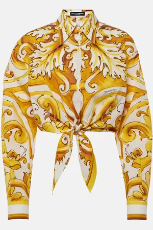 Dolce & Gabbana Camisa Majolica en popelín de algodón