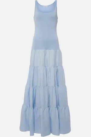 GABRIELA HEARST Vestido largo Pozas de lino a capas