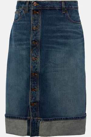 Victoria Beckham Falda midi en denim