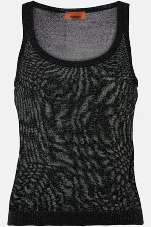 Missoni Tank top a rayas con lentejuelas