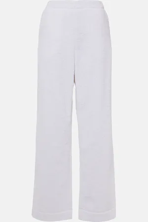 Alaïa Alaïa Pantalones rectos de felpa de algodón